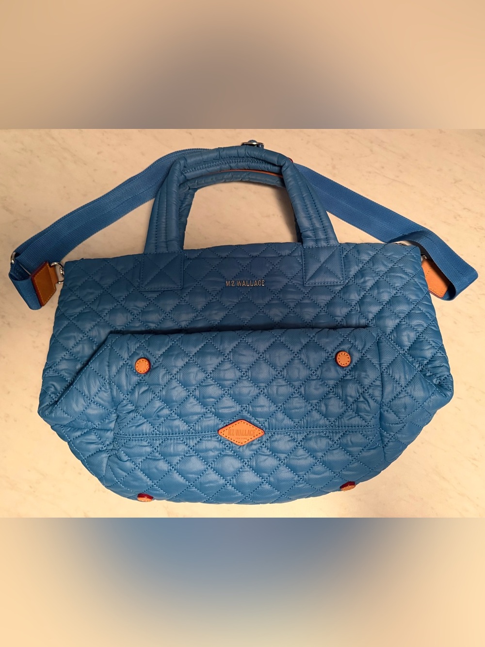 MZ Wallace Small Metro Tote Deluxe - Blue - Picture 2 of 14